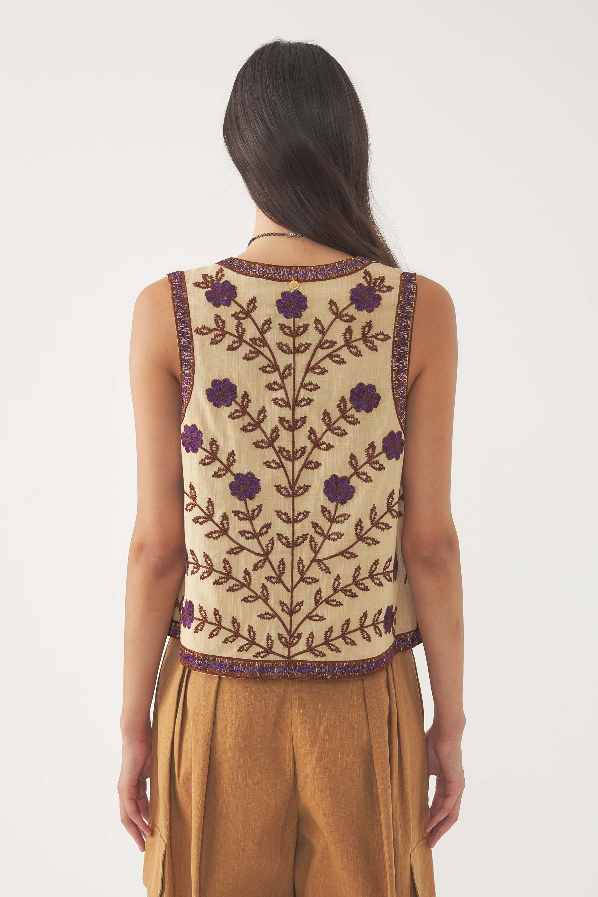 Gilet brodé Ary