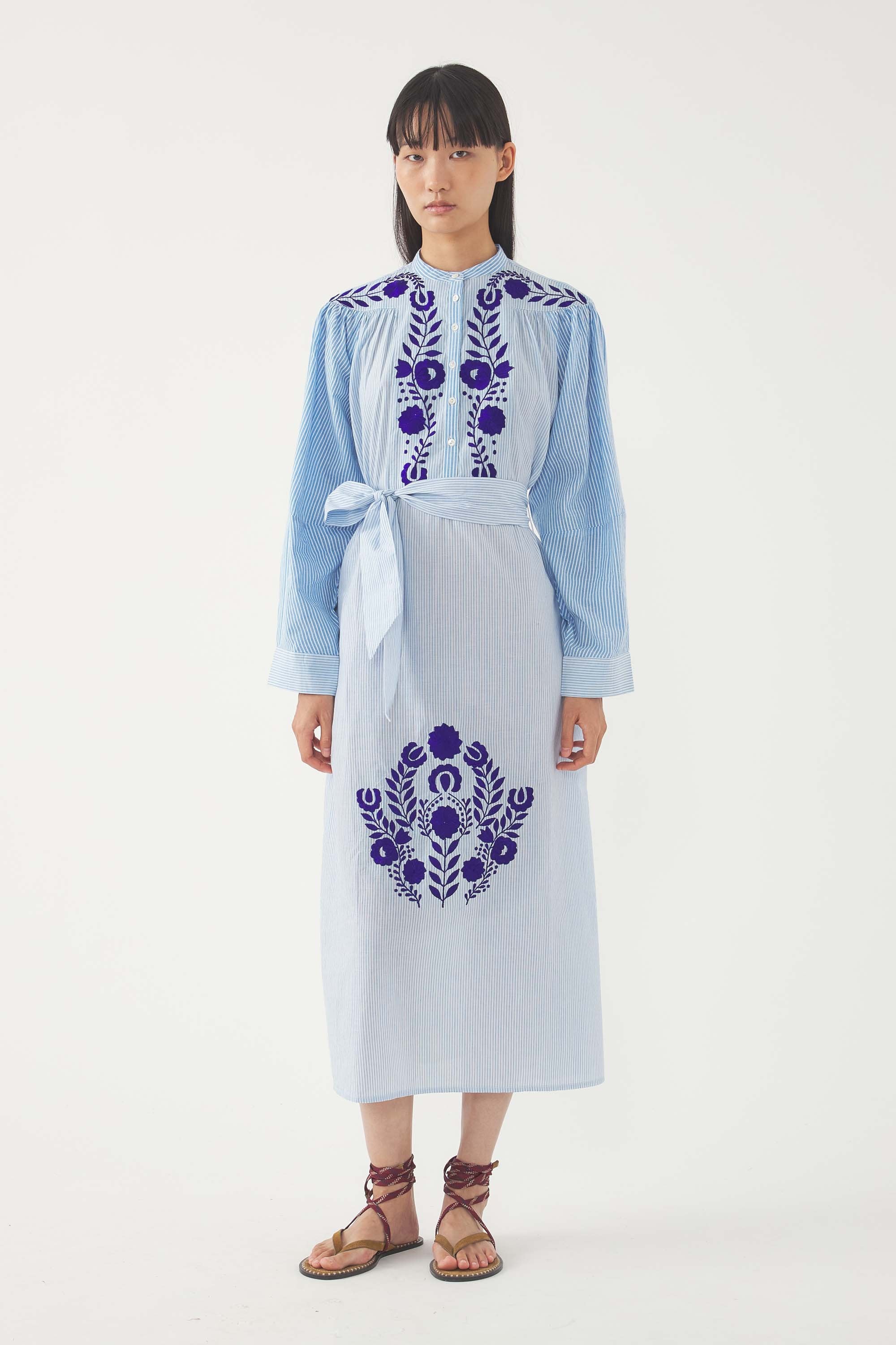 Robe longue brodée Tamir