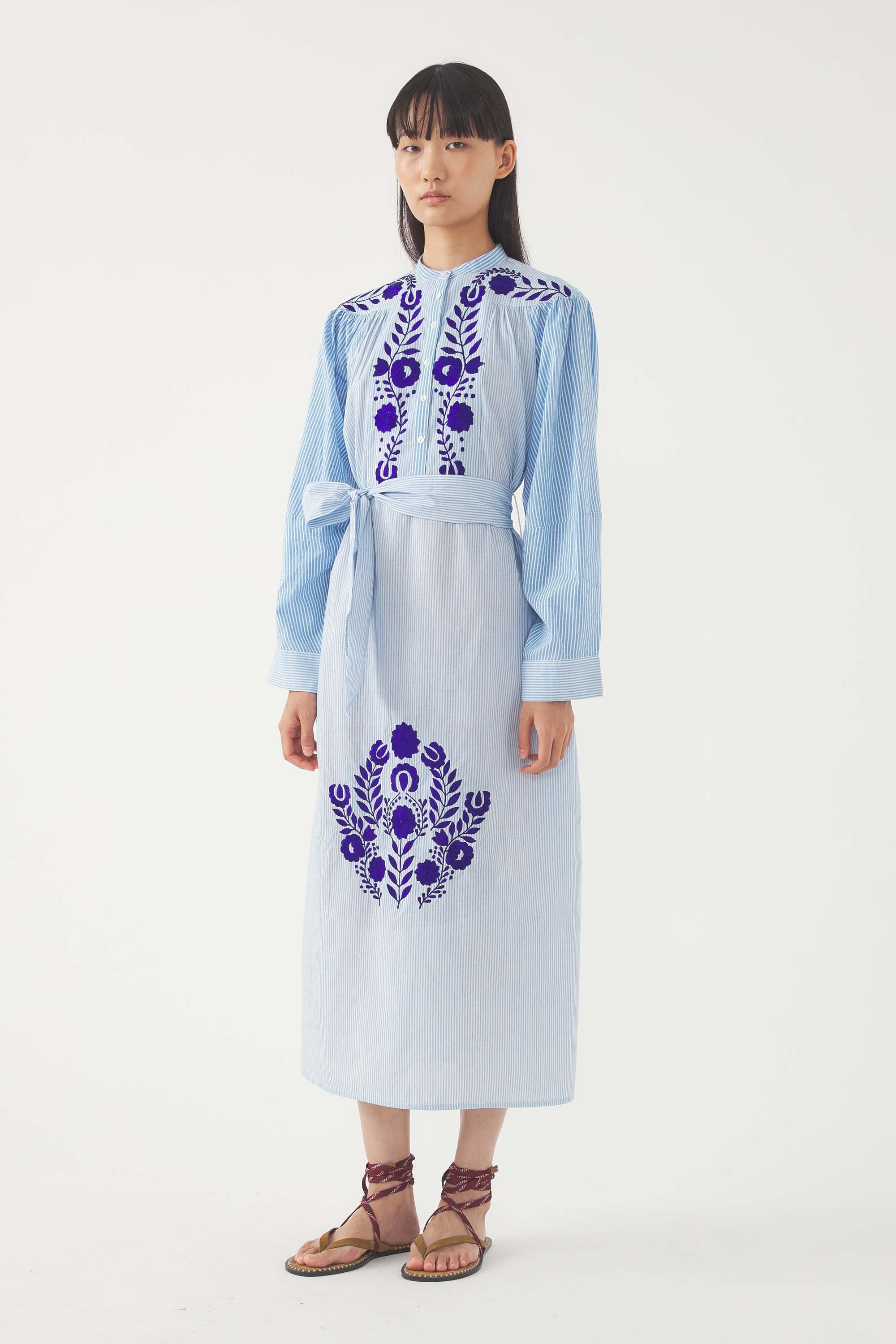 Robe longue brodée Tamir