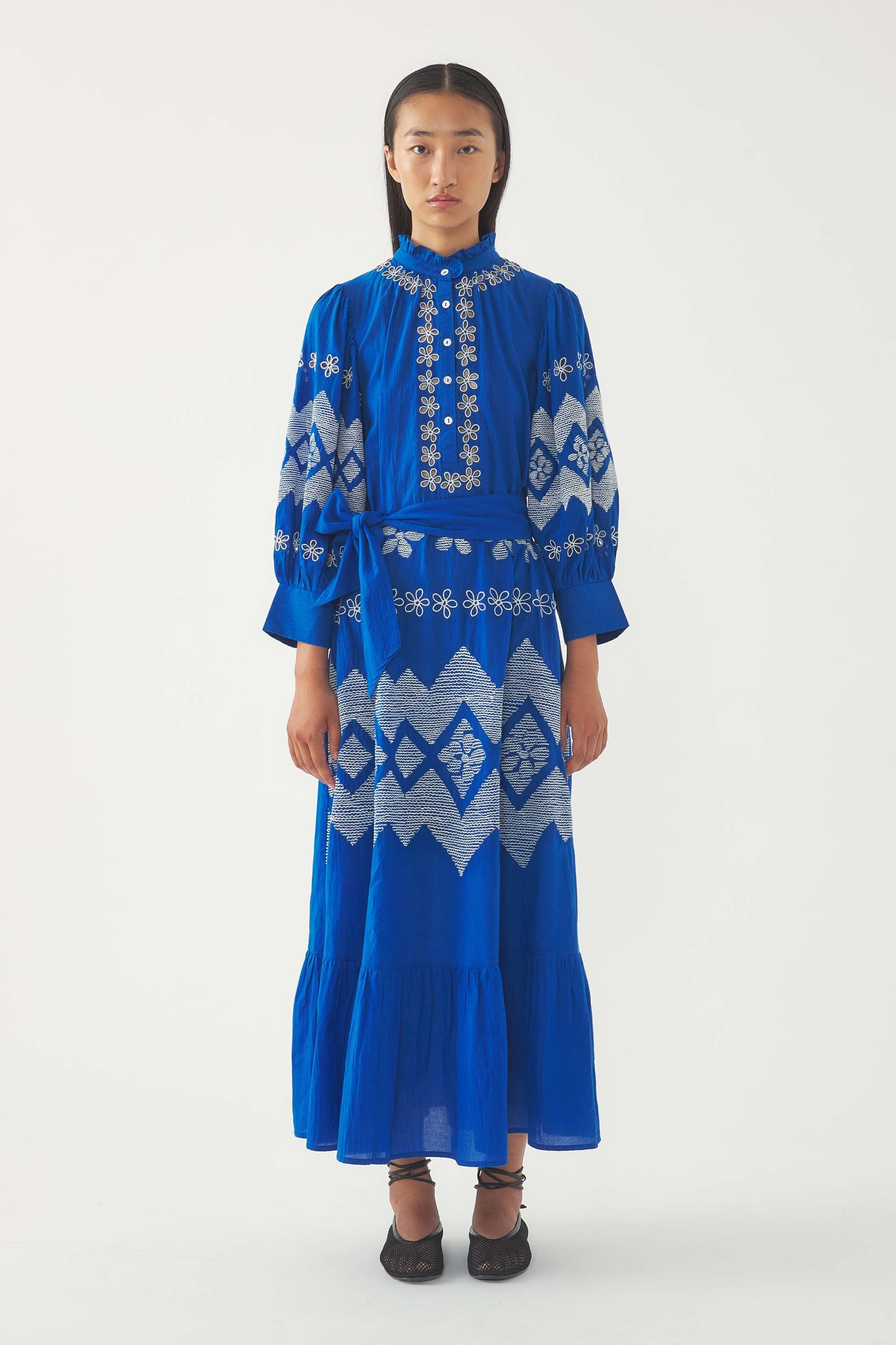 Robe longue brodée Tolede