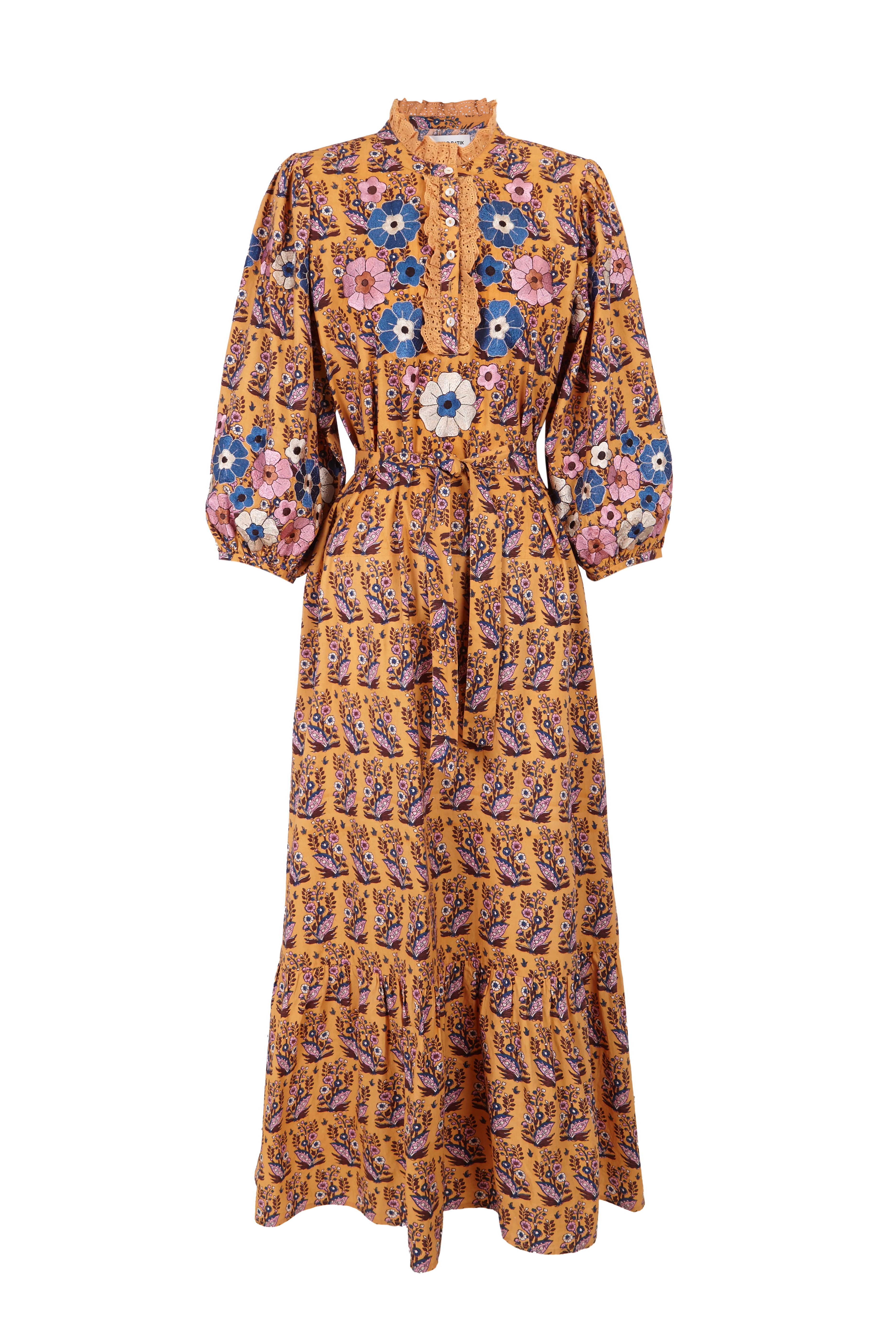 Embroidered long dress Amantine