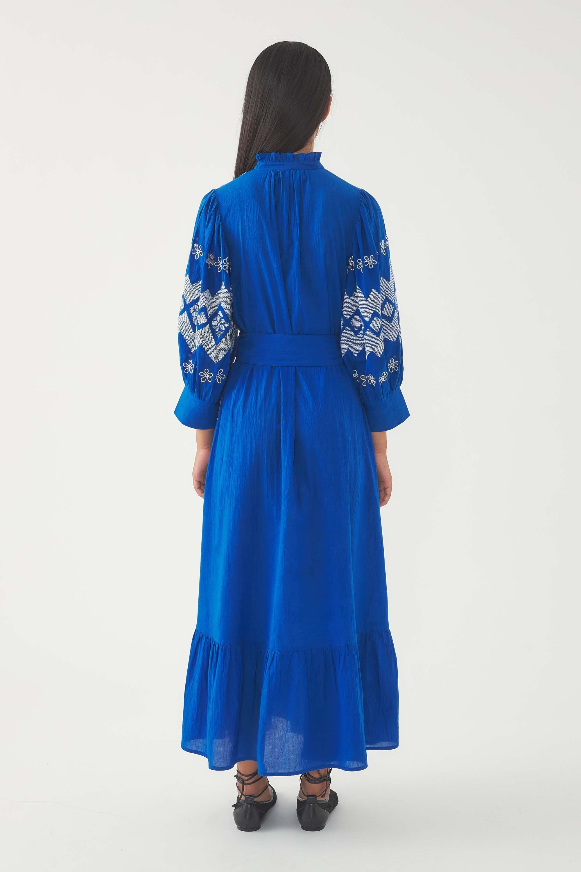 Robe longue brodée Tolede